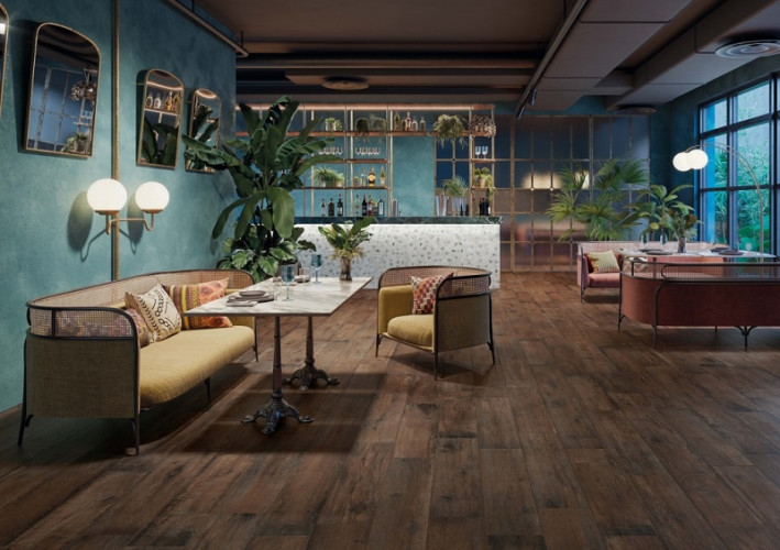 Керамогранит Колизеум БРЕНТА БРАУН СТУПЕНЬ Фронт 33x90