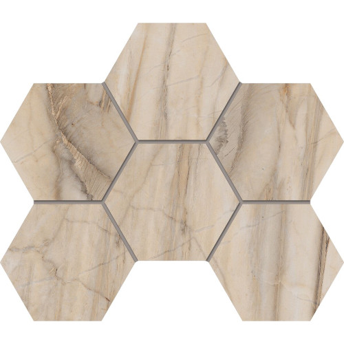 Керамогранит Estima Bernini Эстима Бернини Мозаика BR01 Hexagon Полир. 25x28,5