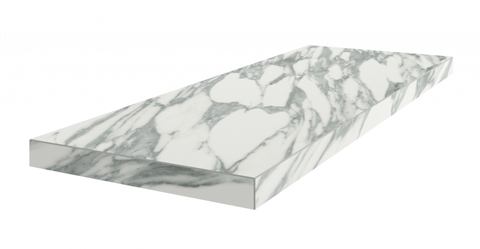 Керамогранит Колизеум УФФИЦИ УАЙТ СТУПЕНЬ Угл. ЛЕВ 33x90