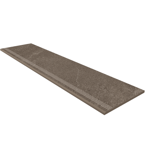 Керамогранит Estima Gabbro Эстима Габбро Ступень GB03 33x120 Неполир. (прямоугольный капинос) + Подступенок 14,5x120