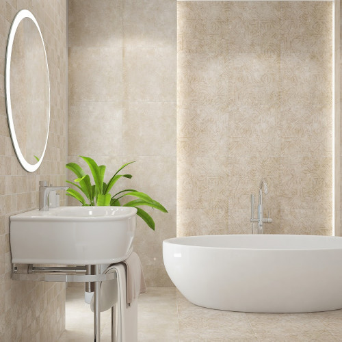 Керамогранит КЕРАМИН ДЕТРОЙТ 3Д Декор тип 2 бежевый матовый 50x50