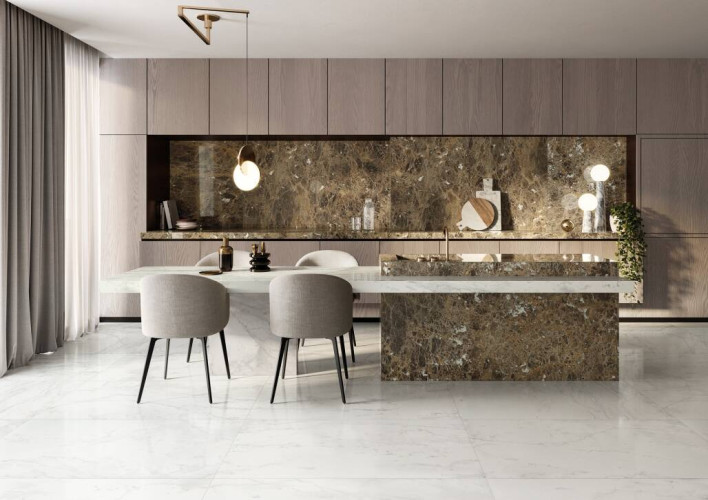 Италон Шарм Делюкс Бьянко Микеланжело Люкс Плинтус / Italon Charme Deluxe Bianco Michelangelo Lux Battiscopa 7,2x80