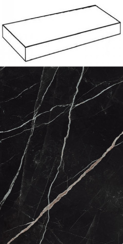 Атлас Конкорд ЭМПАИР КАЛАКАТТА БЛЭК СТУПЕНЬ УГЛОВАЯ / Atlas Concorde Empire Calacatta Black Scale Angle 33x160