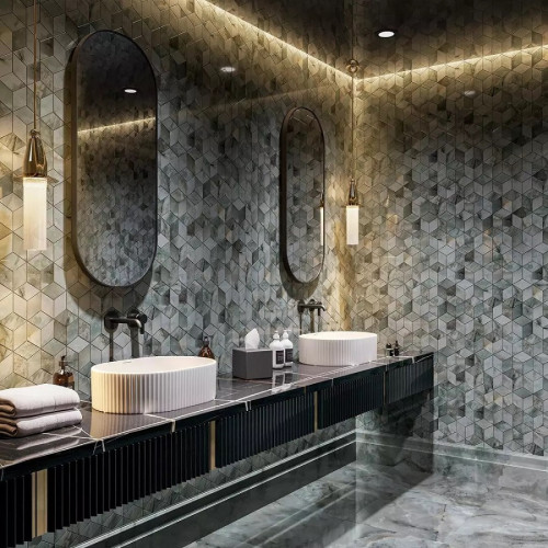 Керамическая плитка Керама Марацци / Kerama Marazzi T017\14024 ДЖАРДИНИ Декор мозаичный глянцевый 37,5x45