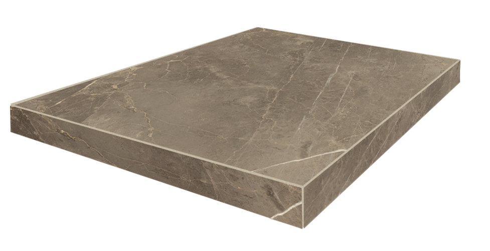 Керамогранит Колизеум ПОРТОФИНО СЕРЫЙ СТУПЕНЬ Угл. ЛЕВ 33x90