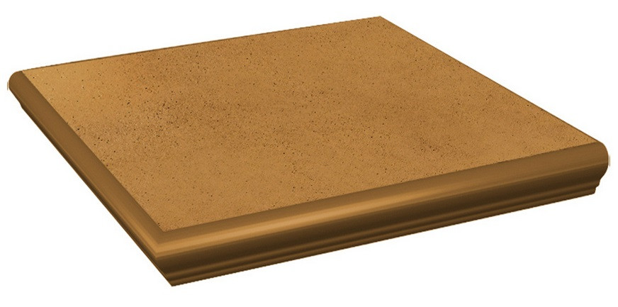 Клинкерная ступень угловая с капиносом Paradyz AQUARIUS brown 33x33