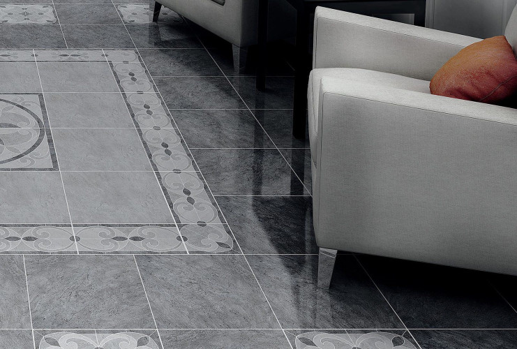 Керамогранит Kerama Marazzi Монтаньоне серый тёмный 42x42 лаппатированный