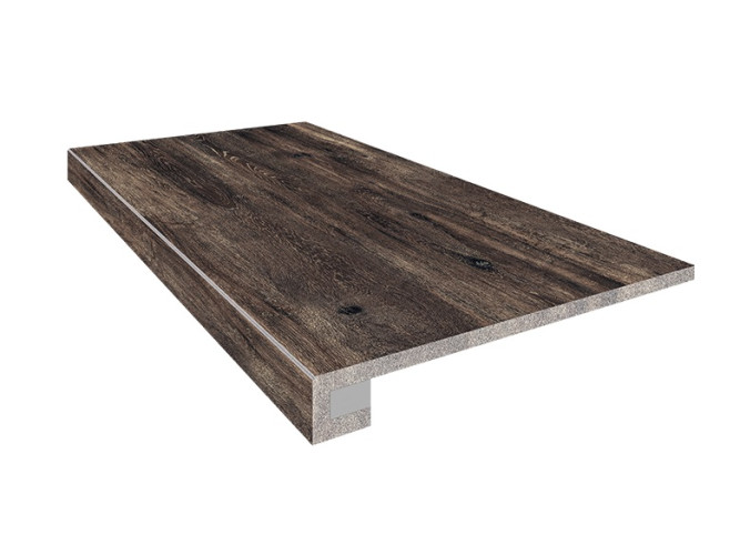 Керамогранит Estima Brigantina Эстима Бригантина Ступень BG06 33x120 Неполир. (прямоугол. бортик) без насечек + Подступенок 14,5x120