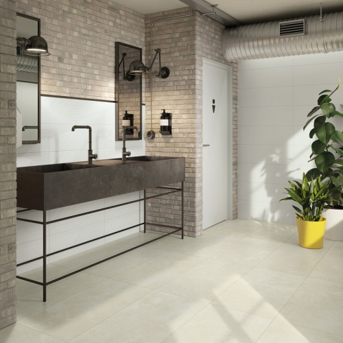 Керамогранит Колизеум МАЛЬПЕНСА УАЙТ СТУПЕНЬ Фронт 33x90