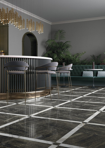 Керамогранит Колизеум ФЛОРЕНЦИЯ БЕЛЫЙ БОРДЮР ЛАП 7,2x45