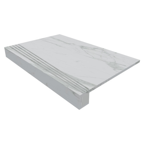 Керамогранит Estima Montis Эстима Монтис Ступень MN01 33x120 Неполир. (прямоугольный капинос) + Подступенок 14,5x120