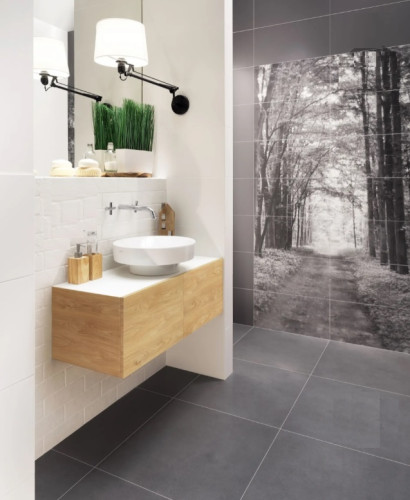 Мозаика керамическая Tubadzin MS-ALL IN WHITE grey 28,2x30,6