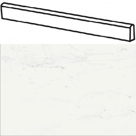 Италон Шарм Делюкс Бьянко Микеланжело Плинтус / Italon Charme Deluxe Bianco Michelangelo Battiscopa 7,2x80