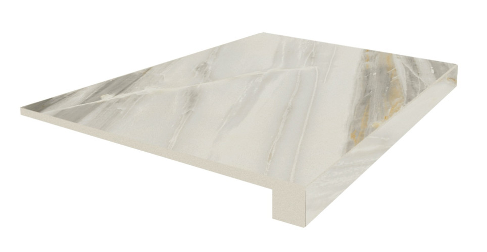 Керамогранит Колизеум ФЛОРЕНЦИЯ БЕЛЫЙ СТУПЕНЬ Фронт 33x90