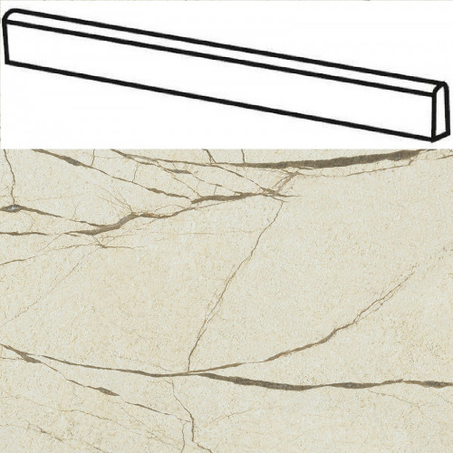 Италон Шарм Делюкс Крим Ривер Пат Плинтус / Italon Charme Deluxe Cream River Cer Battiscopa 7,2x60