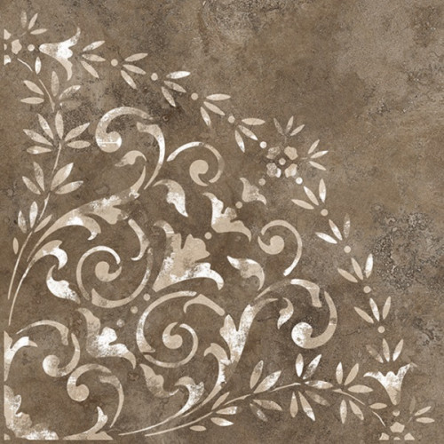 Керамогранит КЕРАМИН МОНРЕАЛЬ 2Д Декор коричневый матовый 50x50