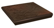 Клинкерная ступень угловая с капиносом Paradyz SEMIR brown 33x33