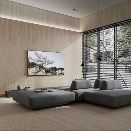 Керама Марацци / Kerama Marazzi KMD2MSA010GR ПРО ТРАВЕРТИН Декор мозаичный бежевый темный матовый обрезной 30x30