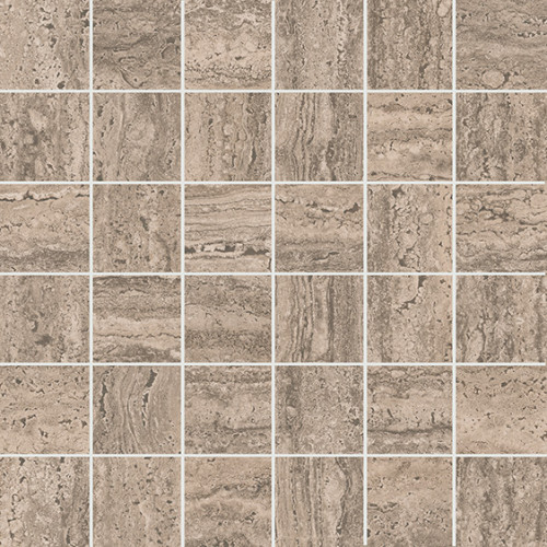 Керама Марацци / Kerama Marazzi KMD2MSA010GR ПРО ТРАВЕРТИН Декор мозаичный бежевый темный матовый обрезной 30x30