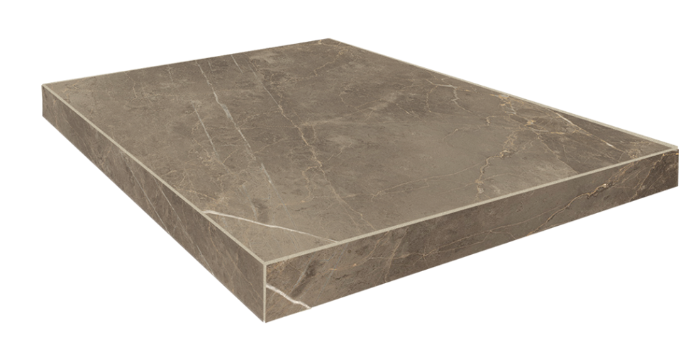 Керамогранит Колизеум ПОРТОФИНО СЕРЫЙ СТУПЕНЬ Угл. ПРАВ LAP 33x45