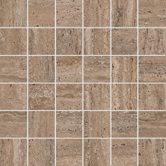 Керама Марацци / Kerama Marazzi KMD2MSA019GR ПРО ТРАВЕРТИН Декор мозаичный коричневый светлый матовый обрезной 30x30
